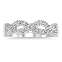 Silver Diamond Infinity Fashion Ring