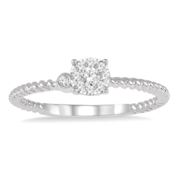 Diamond Lovebright Twisted Band Engagement Ring