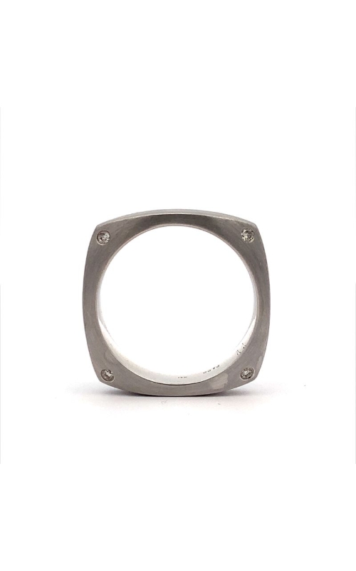 14K White Gold Men's Wedding Band