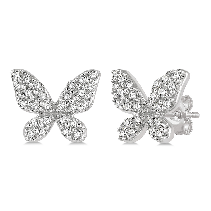 Diamond Butterfly Petite Stud Earrings Diamond Butterfly Petite Stud Earrings