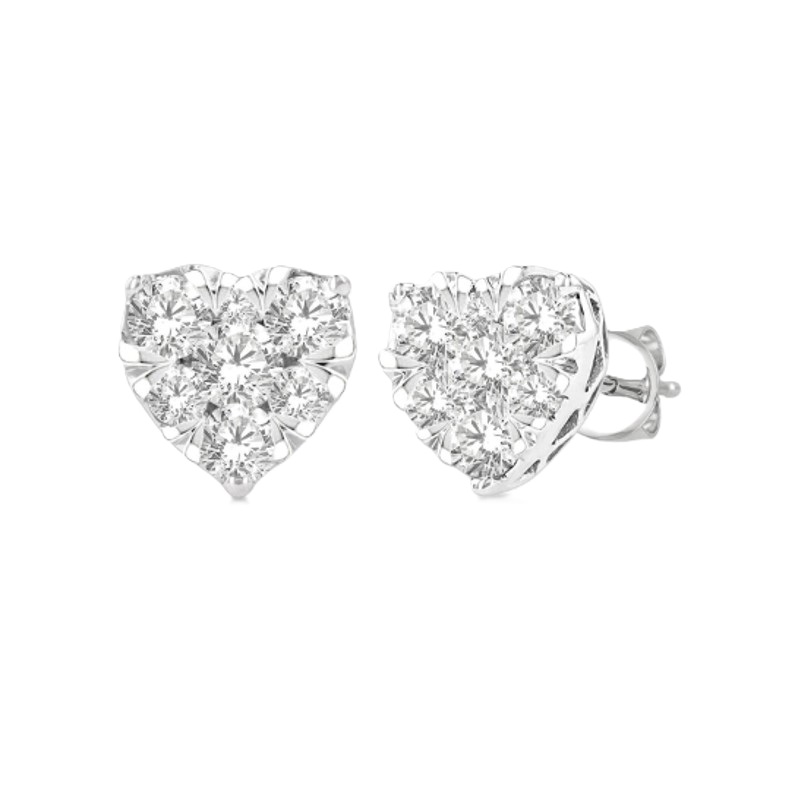 Diamond Heart Earrings 1/2cttw