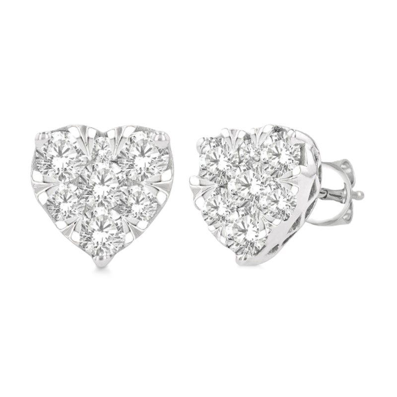 Diamond Heart Earrings 1cttw Diamond Heart Earrings 1cttw