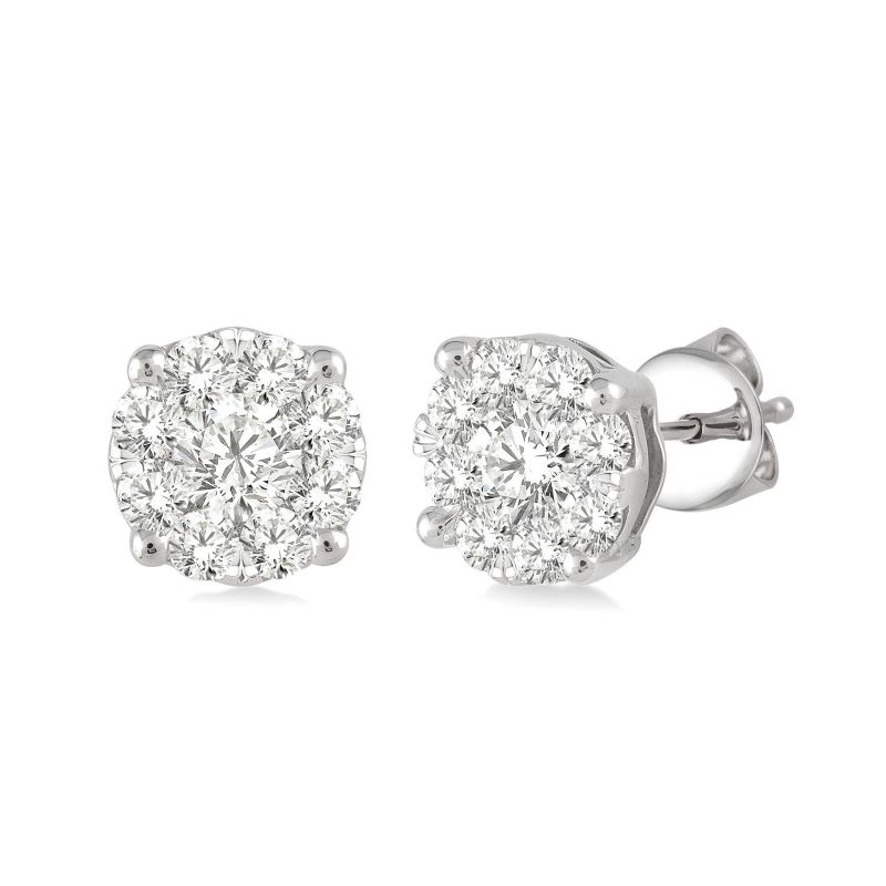 14k White Gold .50cttw Round Diamond Earrings 14k White Gold .50cttw Round Diamond Earrings