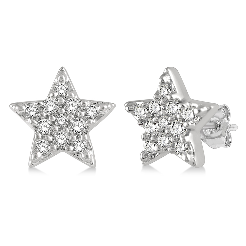 Diamond Star Petite Stud Earrings