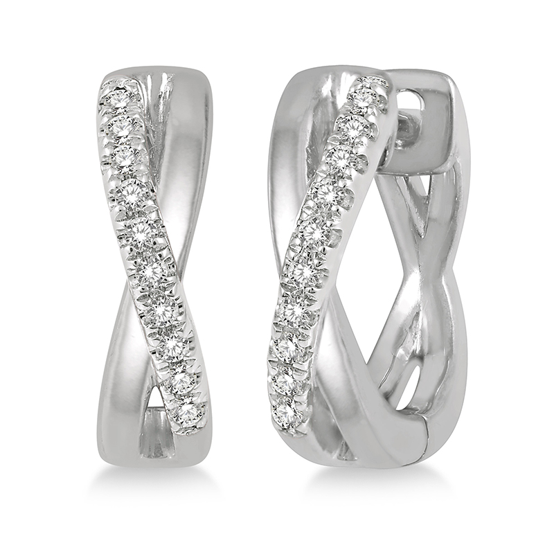 Diamond Huggie Fashion Earrings Diamond Huggie Fashion Earrings