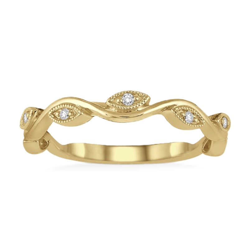 14k Yellow Gold Diamond Stackable Ring 14k Yellow Gold Diamond Stackable Ring