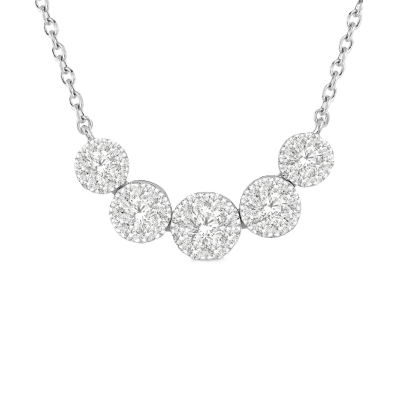 Diamond Cluster Necklace 1/2cttw Diamond Cluster Necklace 1/2cttw