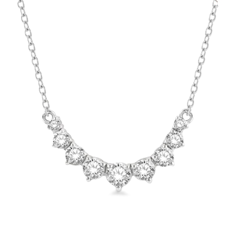 Diamond Graduated Smile Necklace 1/2cttw Diamond Graduated Smile Necklace 1/2cttw