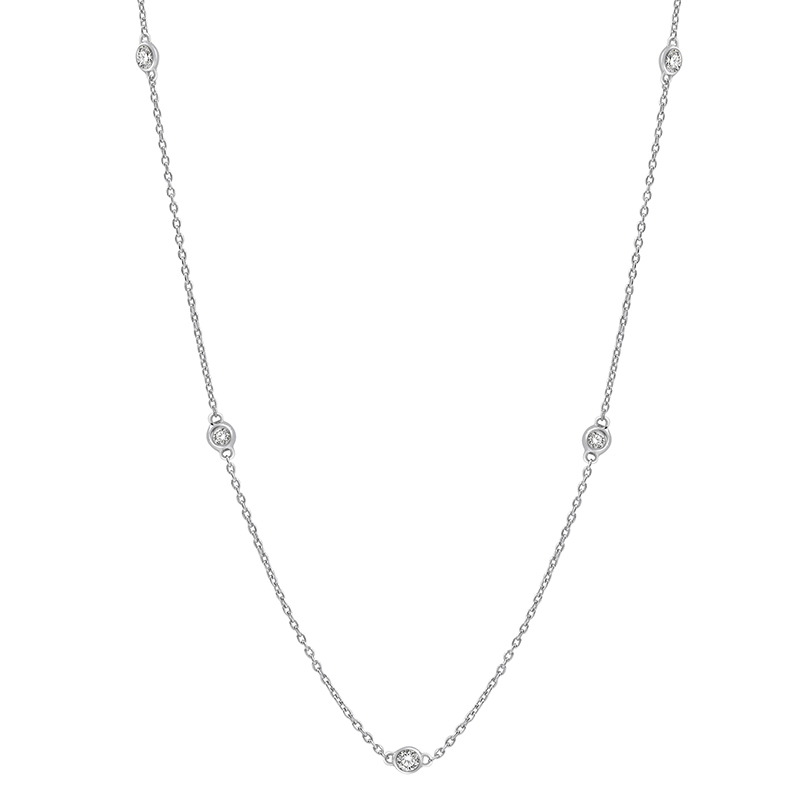 1/2ct Diamond Station Necklace