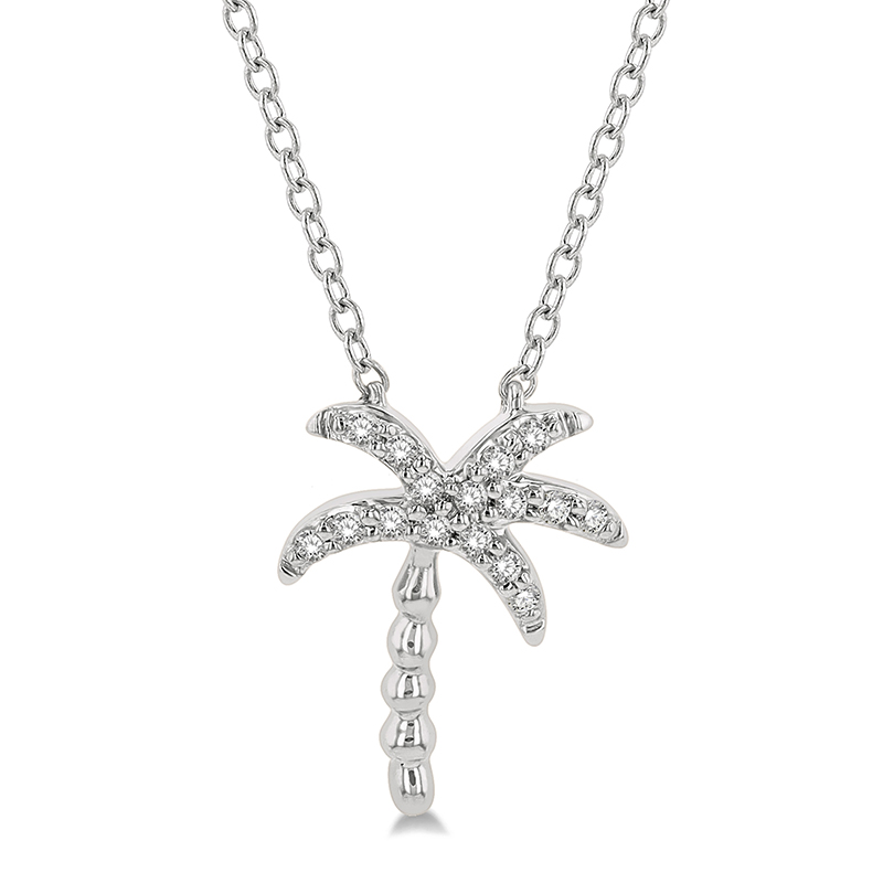 Palm Tree Petite Diamond Fashion Pendant Palm Tree Petite Diamond Fashion Pendant