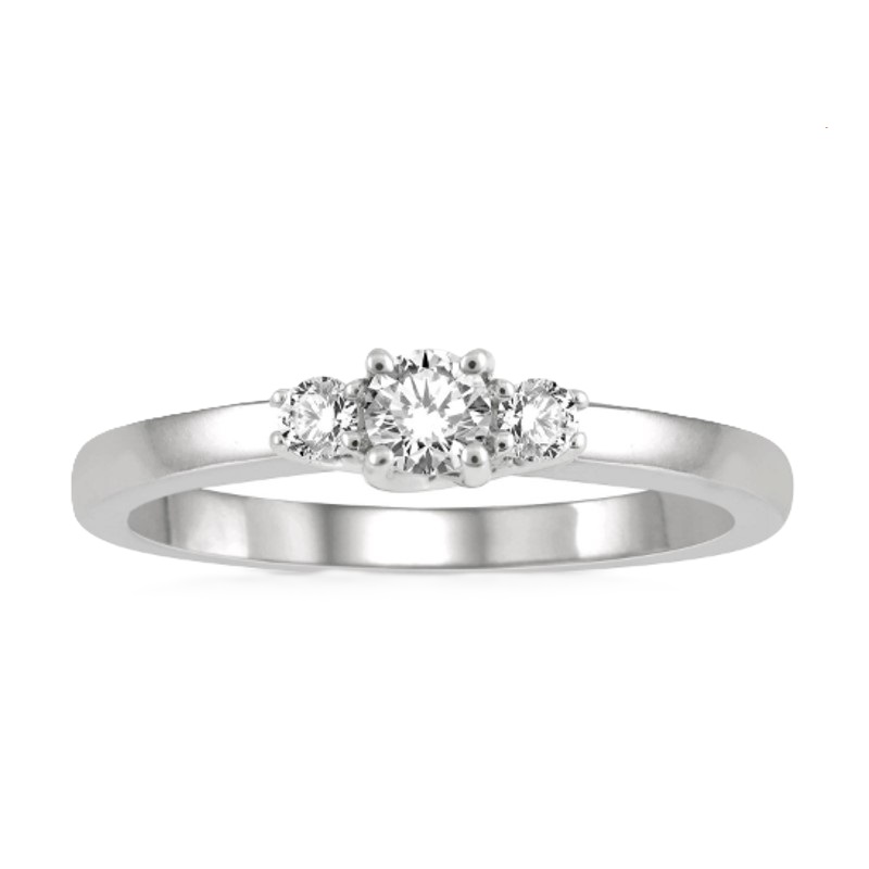 14k White Gold .25cttw Round Diamond 3 Stone Ring 14k White Gold .25cttw Round Diamond 3 Stone Ring