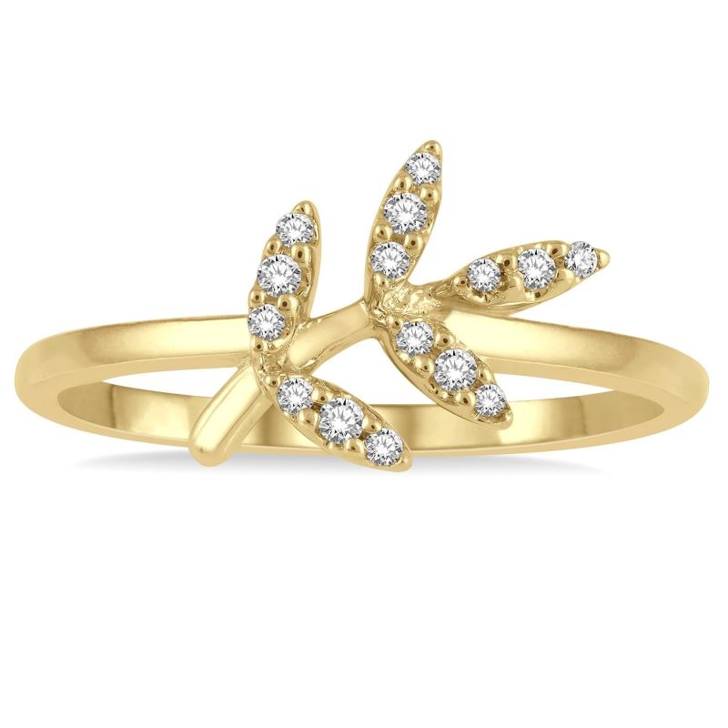 Diamond Leaf Ring Diamond Leaf Ring
