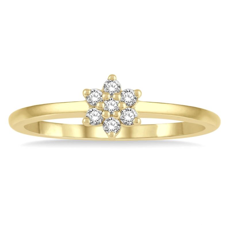 Diamond Floral Ring
