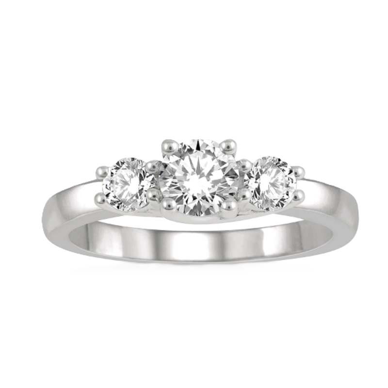 14k White Gold .75cttw Round Diamond 3 Stone Ring 14k White Gold .75cttw Round Diamond 3 Stone Ring