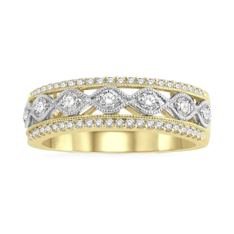 14k White/Yellow Gold Diamond Fashion Ring 14k White/Yellow Gold Diamond Fashion Ring