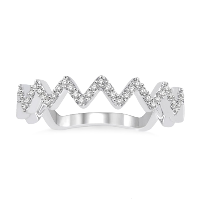Diamond Zig Zag Stackable Ring Diamond Zig Zag Stackable Ring