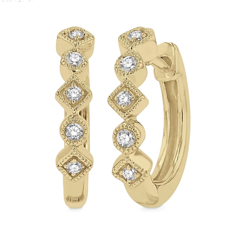 Diamond Huggie Earrings Diamond Huggie Earrings