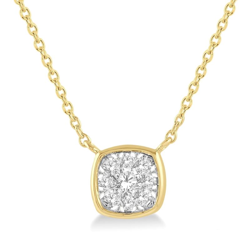Cushion Shape Lovebright Diamond Necklace
