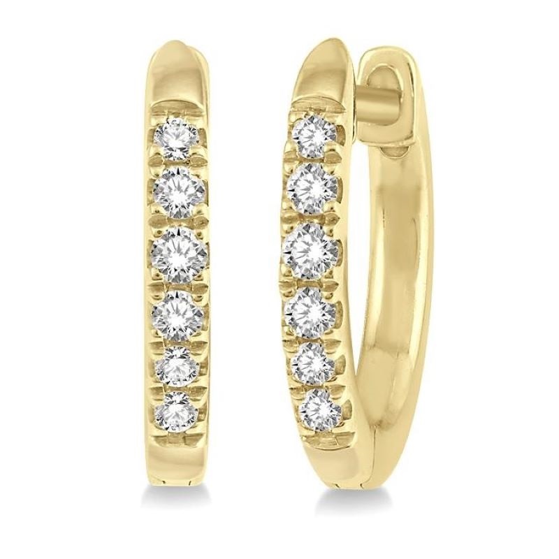 Diamond Simple Petite Huggie Earrings Diamond Simple Petite Huggie Earrings