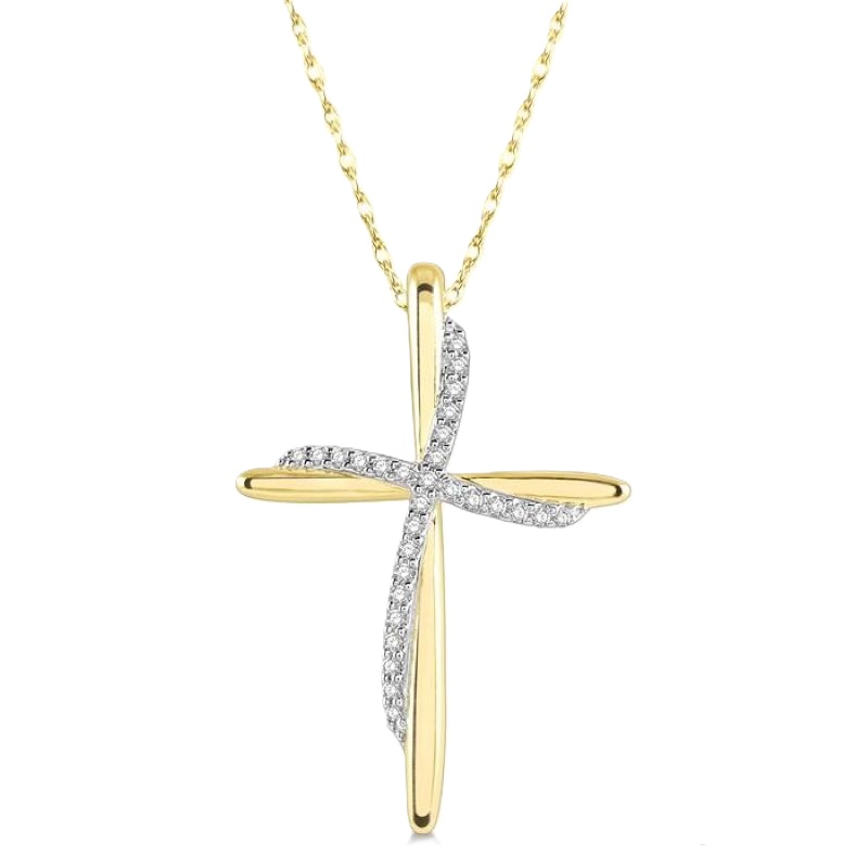 Diamond Draped Cross Pendant