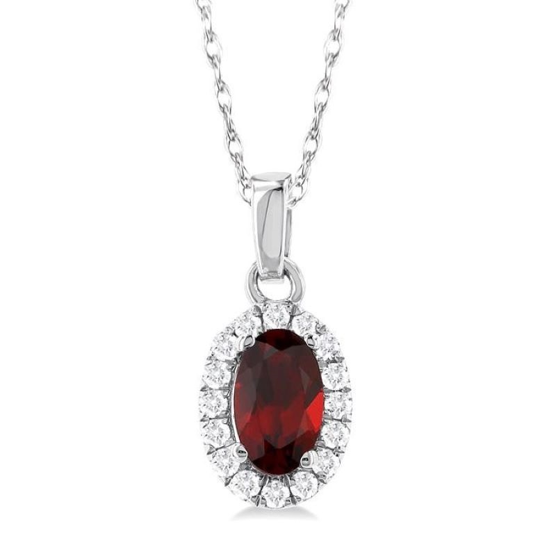 Garnet and Diamond Pendant Garnet and Diamond Pendant