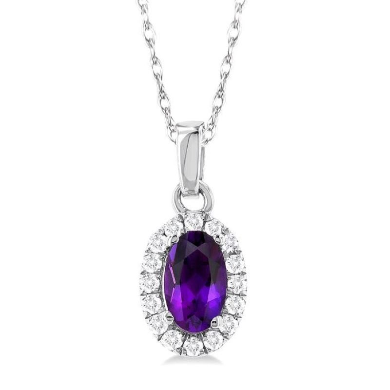 Amethyst and Diamond Pendant Amethyst and Diamond Pendant