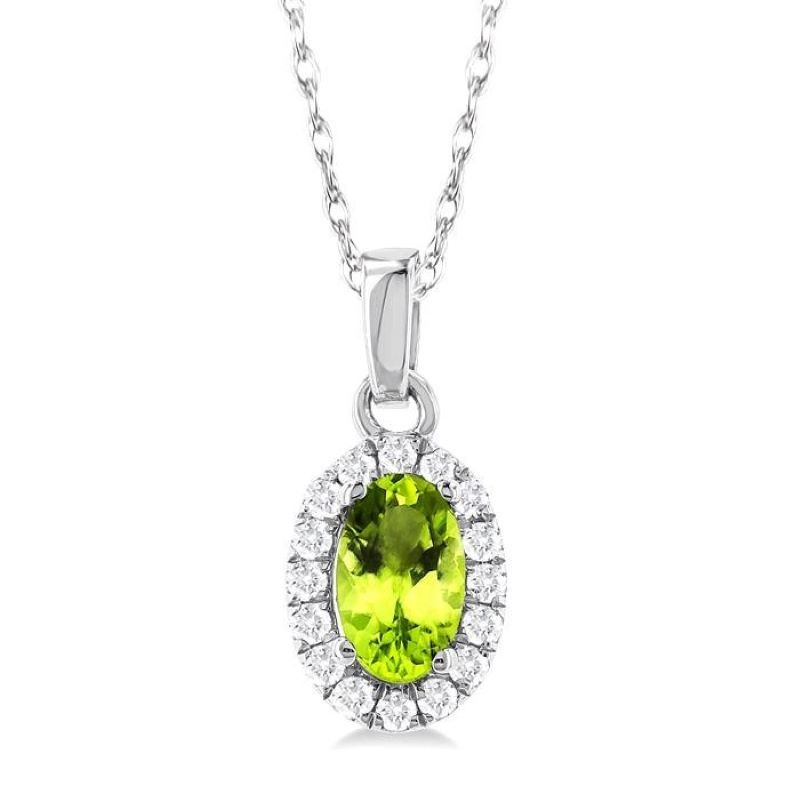 Peridot and Diamond Pendant Peridot and Diamond Pendant