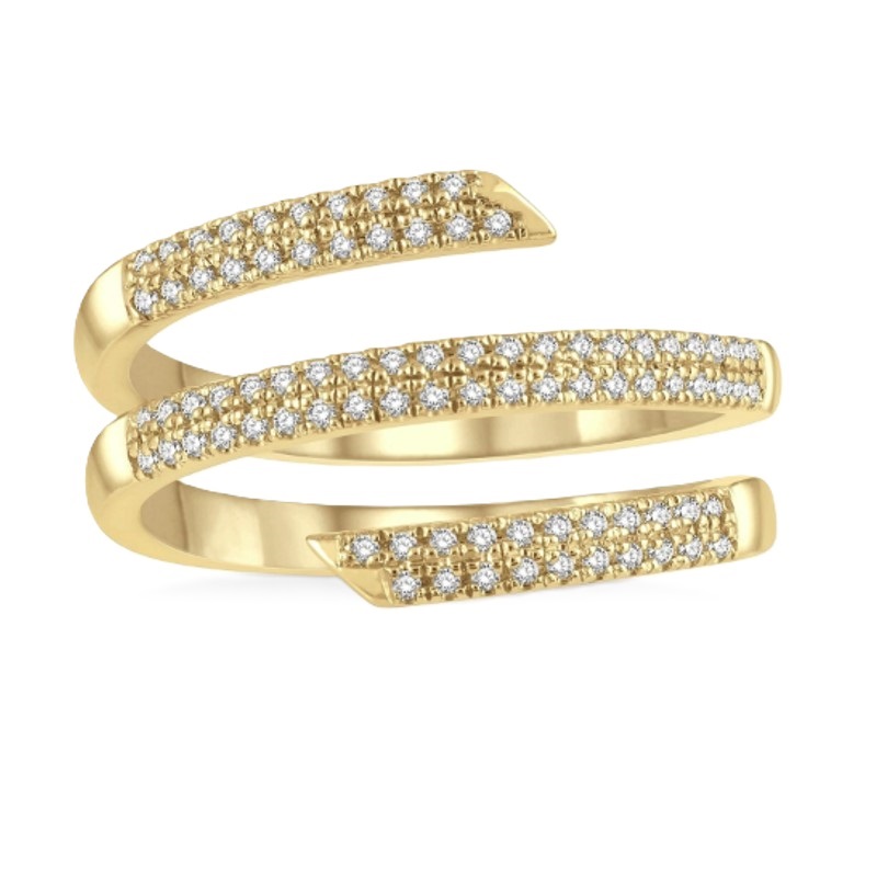 Diamond 3 Row Wrap Ring Diamond 3 Row Wrap Ring