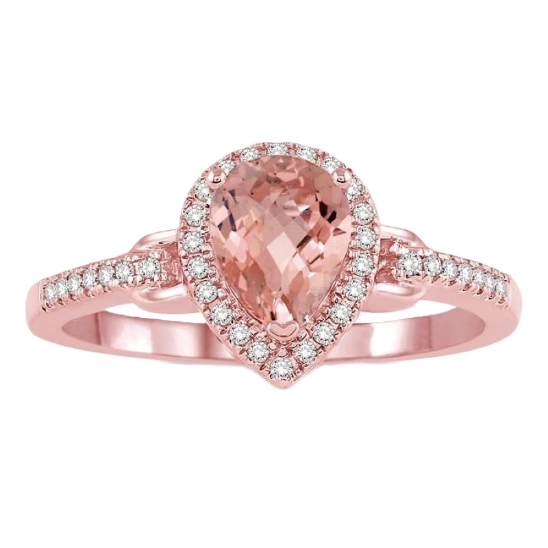 Morganite and Diamond Ring