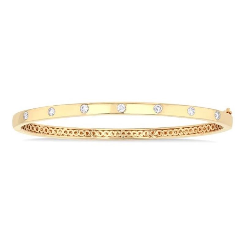 Diamond Bezel Set Bangle Bracelet Diamond Bezel Set Bangle Bracelet
