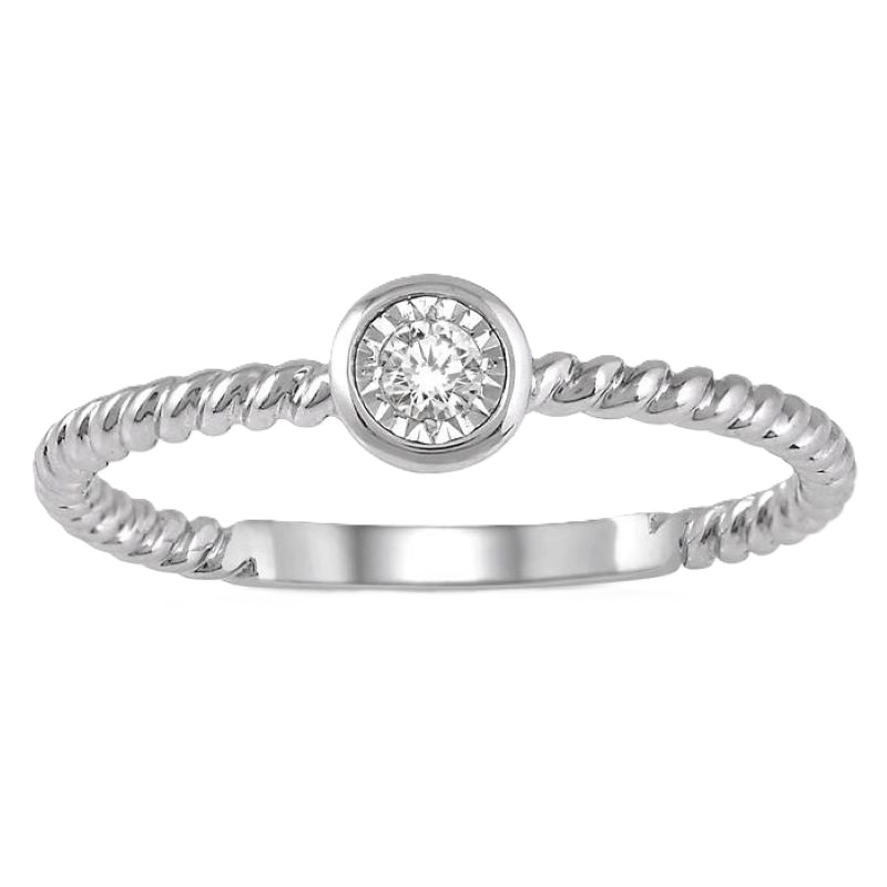 Diamond Beaded Shank Promise Ring Diamond Beaded Shank Promise Ring