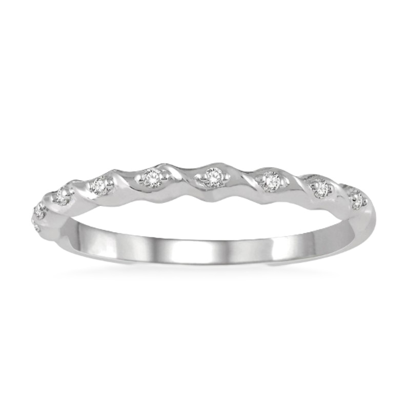 14k White Gold Diamond Stackable Ring 14k White Gold Diamond Stackable Ring