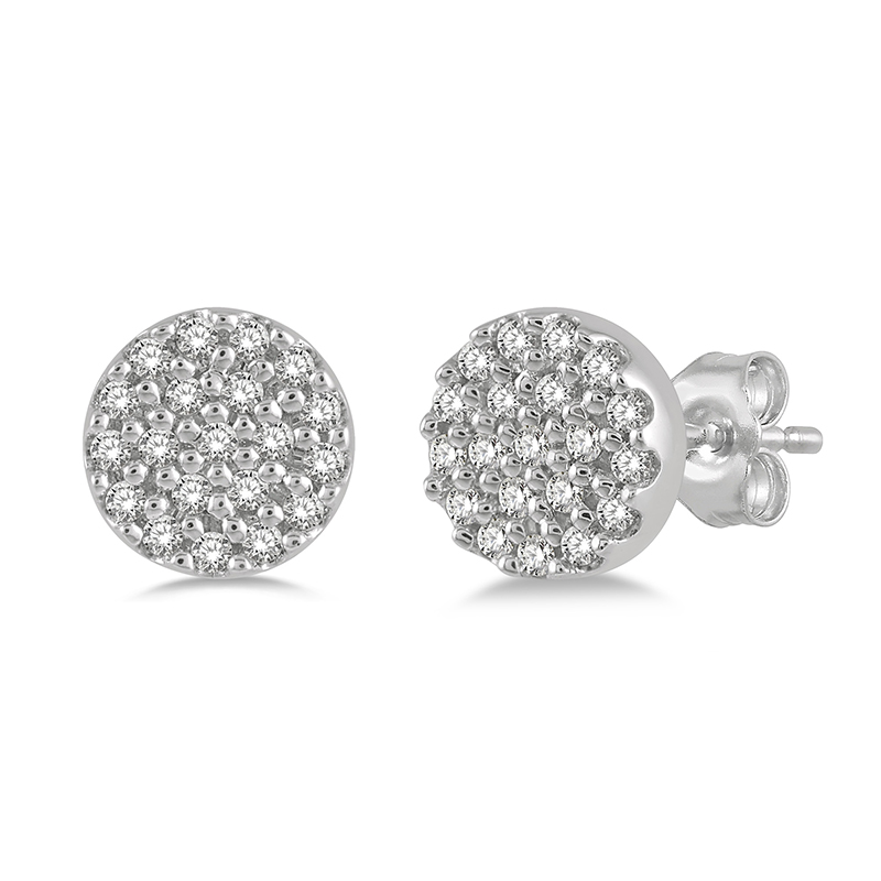 Diamond Circle Stud Earrings Diamond Circle Stud Earrings