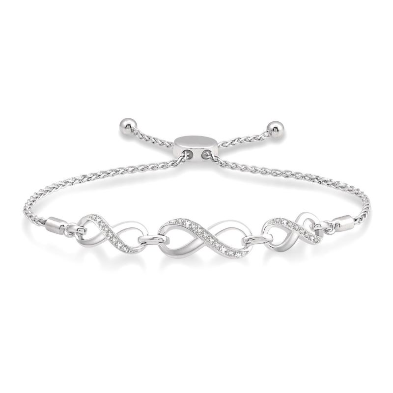 Silver Infinity Diamond Lariat Bracelet Silver Infinity Diamond Lariat Bracelet