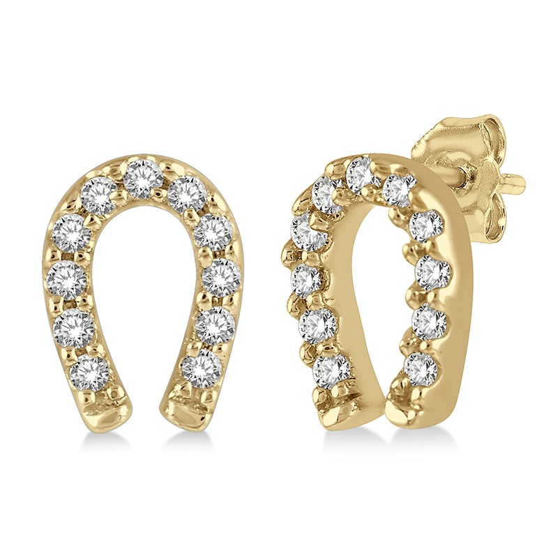 Diamond Horseshoe Stud Earrings Diamond Horseshoe Stud Earrings