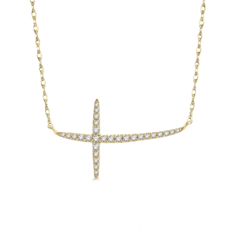 Sideway Cross Diamond Necklace Sideway Cross Diamond Necklace