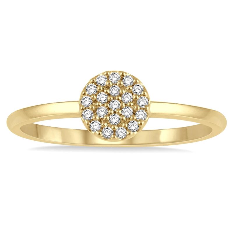 Diamond Disk Stackable Ring Diamond Disk Stackable Ring