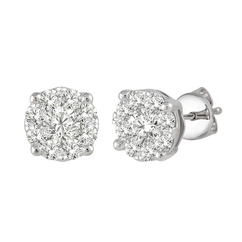 14k White Gold .75cttw Round Diamond Lovebright Stud Earrings 14k White Gold .75cttw Round Diamond Lovebright Stud Earrings
