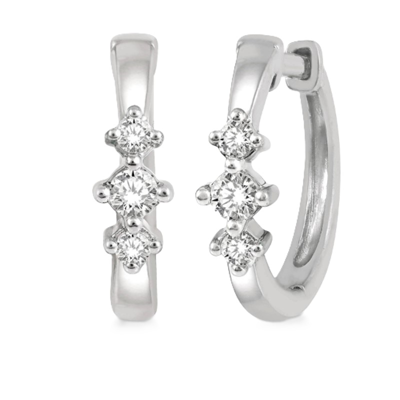 Diamond Huggie Fashion Earrings