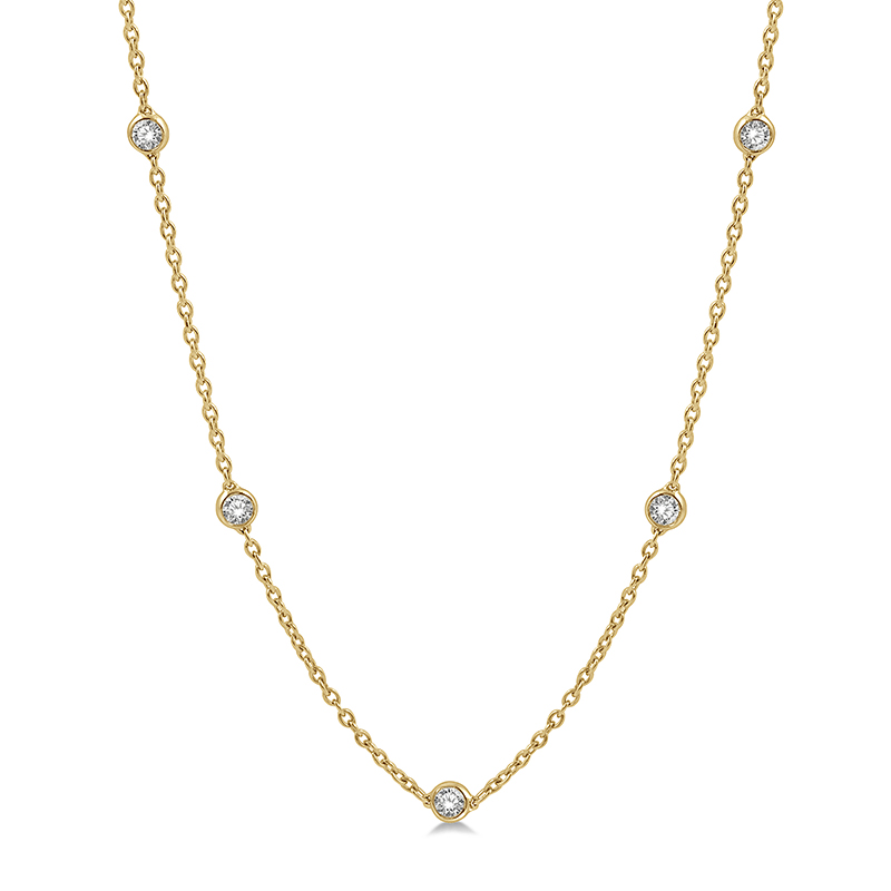 1.0ct Diamond Station Necklace 1.0ct Diamond Station Necklace