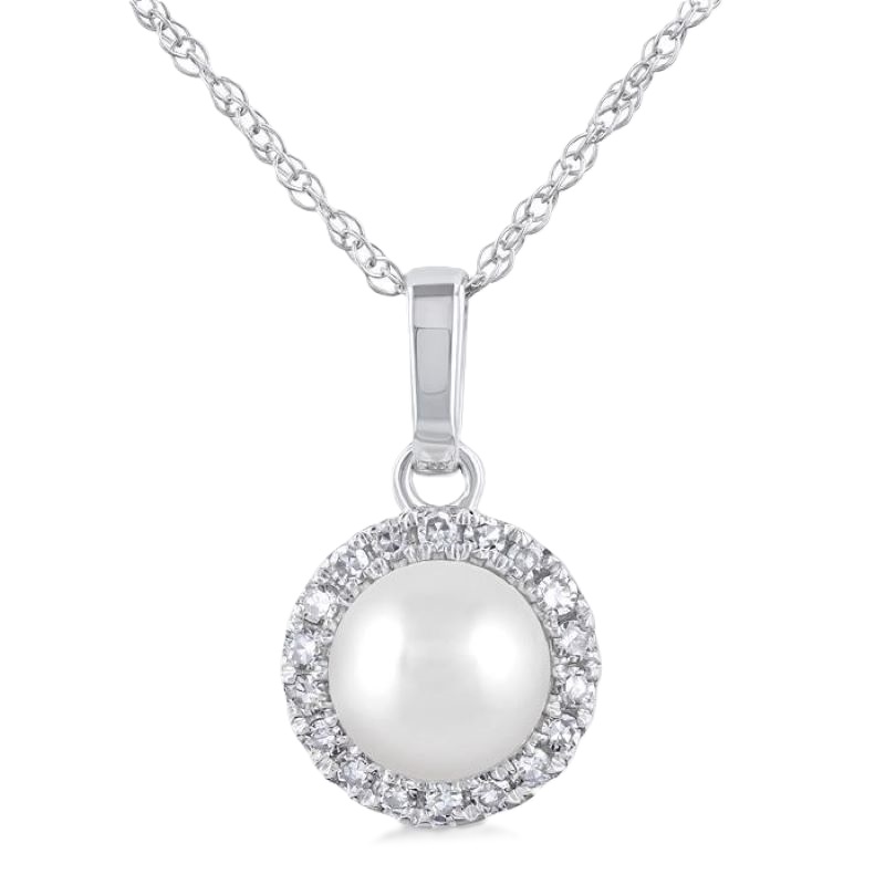 Pearl and Diamond Pendant Pearl and Diamond Pendant