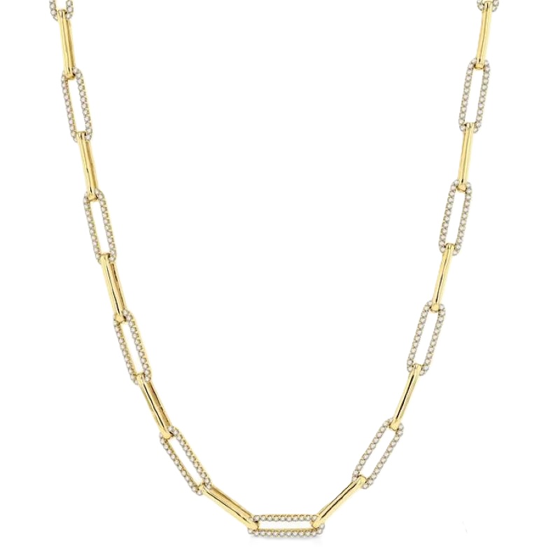 Diamond Paperclip Necklace Diamond Paperclip Necklace