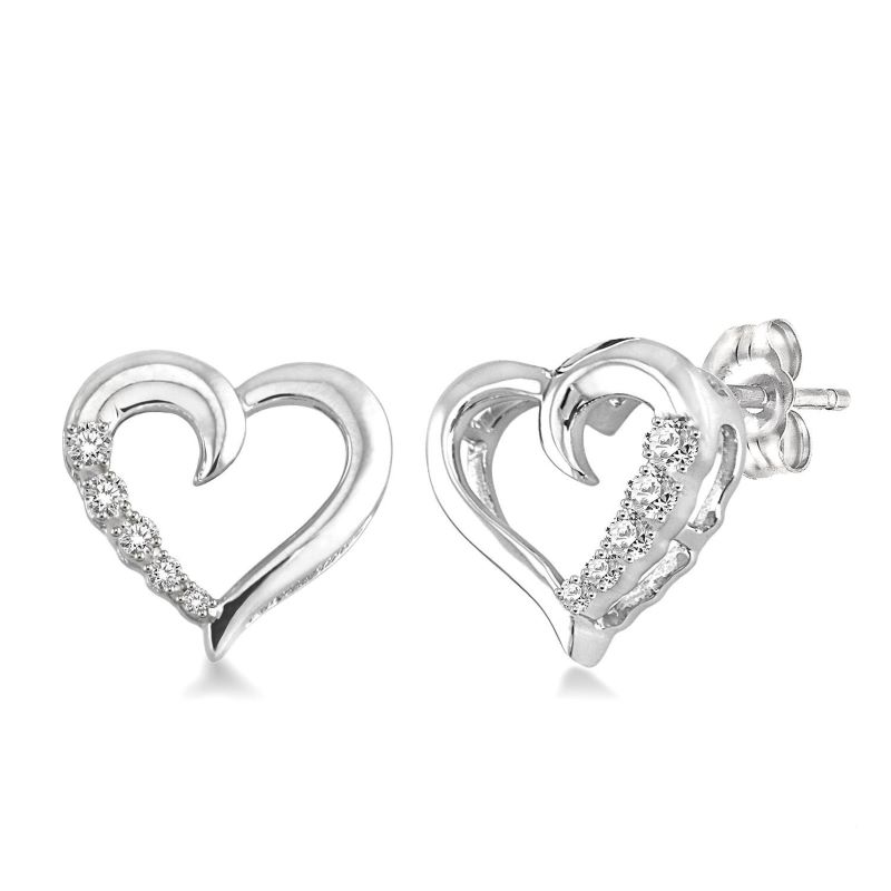Sterling Silver Heart Earrings Sterling Silver Heart Earrings
