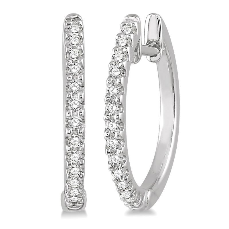 Diamond Hoop Earrings Diamond Hoop Earrings