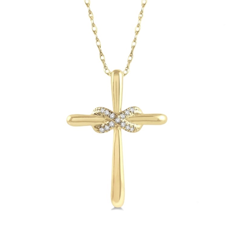 Infinity Cross Diamond Pendant