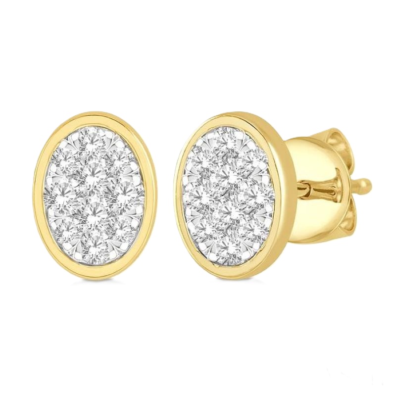 Diamond Cluster Earrings