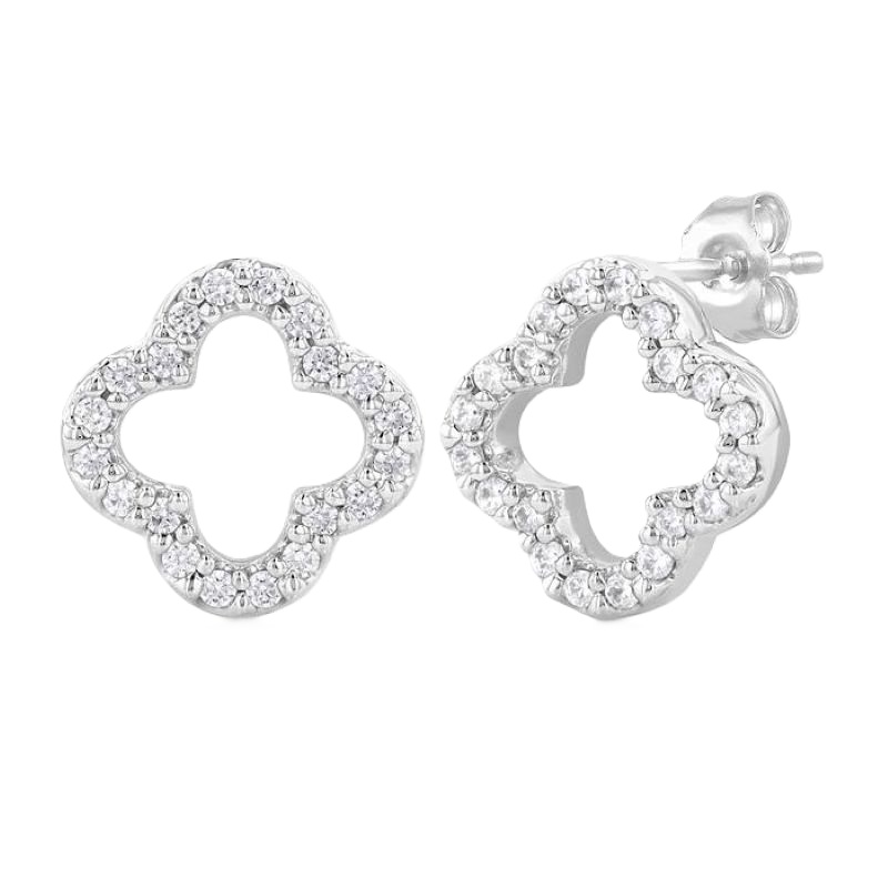 Diamond Clover Earrings