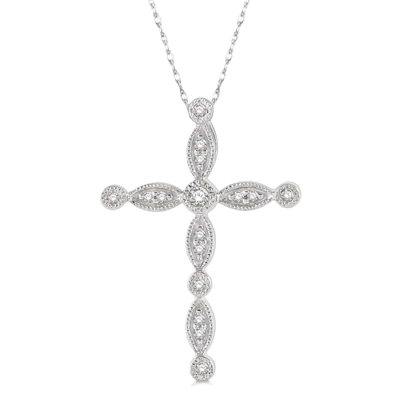 Diamond Milgrain Cross Pendant Diamond Milgrain Cross Pendant