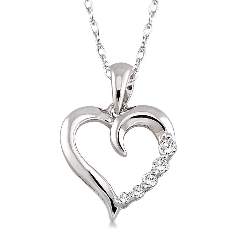 10K White Gold Pendant with chain