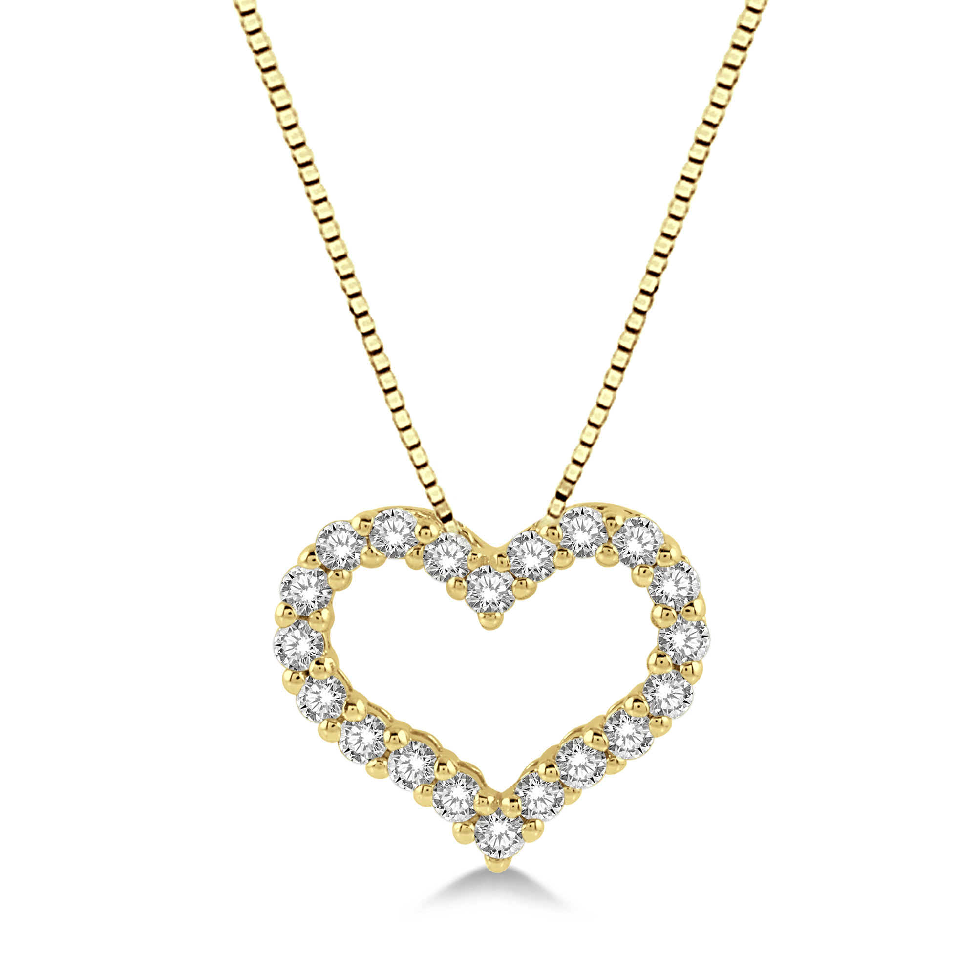 14k Yellow Gold .25cttw Diamond Heart Pendant w/ 18" Chain 14k Yellow Gold .25cttw Diamond Heart Pendant w/ 18" Chain